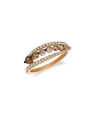 Le Vian Chocolate Balayage 14k Rose Gold 0.99 Ct. Tw. Diamond Half-eternity Ring