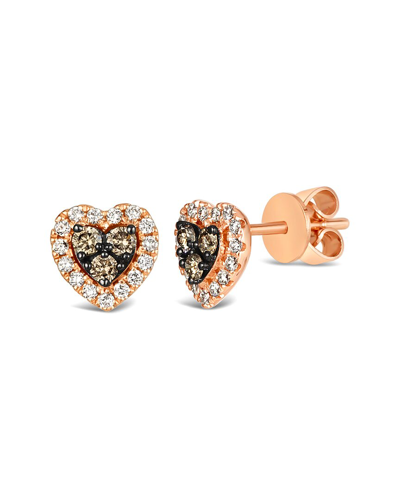 Le Vian Chocolate Hearts 14k Rose Gold 0.35 Ct. Tw. Diamond Earrings