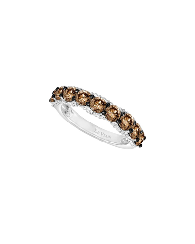 Le Vian Chocolate Diamond Band 14k 1.79 Ct. Tw. Diamond Half-eternity Ring In White Gold