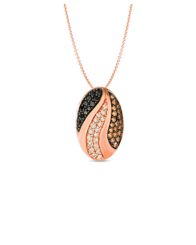 Le Vian Chocolate Layer Cake 14k Rose Gold 1.00 Ct. Tw. Diamond Pendant