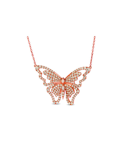 Le Vian Butterfly Away 14k Rose Gold 2.82 Ct. Tw. Diamond Necklace