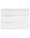 Superior Set Of 3 Zero Twist Cotton Dobby Border Plush Soft Absorbent Bath  Towels