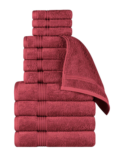 Superior Egyptian Cotton 12pc Highly Absorbent Solid Ultra Soft Towel Set