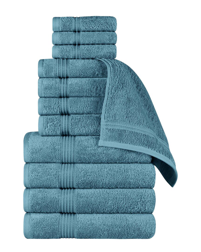Superior Egyptian Cotton 12pc Highly Absorbent Solid Ultra Soft Towel Set