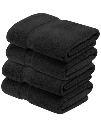 Superior Set Of 4 Egyptian Cotton Plush Heavyweight Absorbent Luxury Soft Bath  Towels