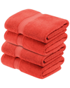SUPERIOR SUPERIOR SET OF 4 EGYPTIAN COTTON PLUSH HEAVYWEIGHT ABSORBENT LUXURY SOFT BATH  TOWELS