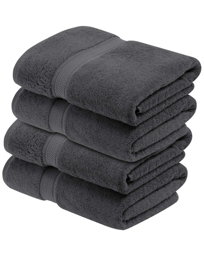 Superior Set Of 4 Egyptian Cotton Plush Heavyweight Absorbent Luxury Soft Bath  Towels