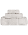 SUPERIOR SUPERIOR 3PC ZERO TWIST COTTON WAFFLE HONEYCOMB PLUSH SOFT ABSORBENT TOWEL SET