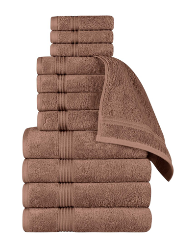 Superior Egyptian Cotton 12pc Highly Absorbent Solid Ultra Soft Towel Set