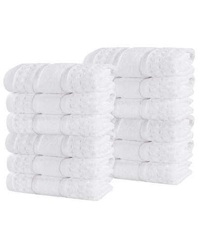 Superior Set Of 12 Zero Twist Cotton Waffle Honeycomb Plush Soft Absorbent  Washcloths