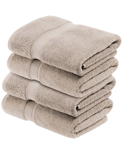 Superior Set Of 4 Egyptian Cotton Plush Heavyweight Absorbent Luxury Soft Bath  Towels