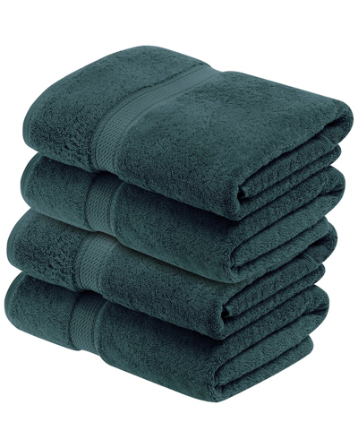 Superior Set Of 4 Egyptian Cotton Plush Heavyweight Absorbent Luxury Soft Bath  Towels
