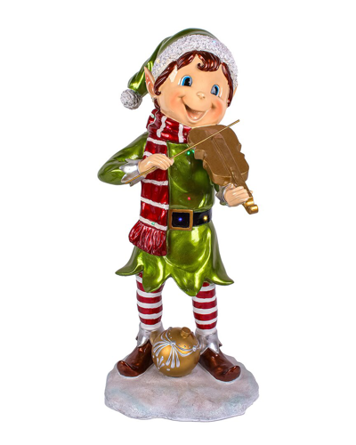 National Tree Company 36in Fiddle Playing Pixie Elf With Multicolor Lights