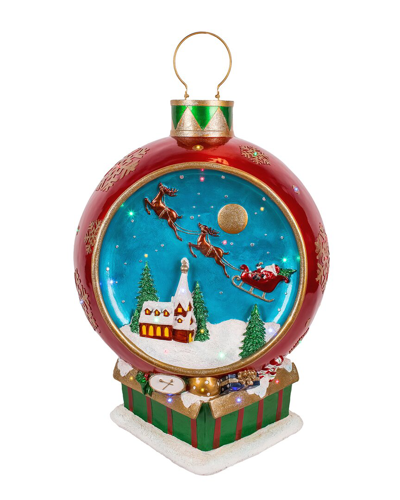 National Tree Company 34in Santa Sleigh Ball Ornament In Metallic