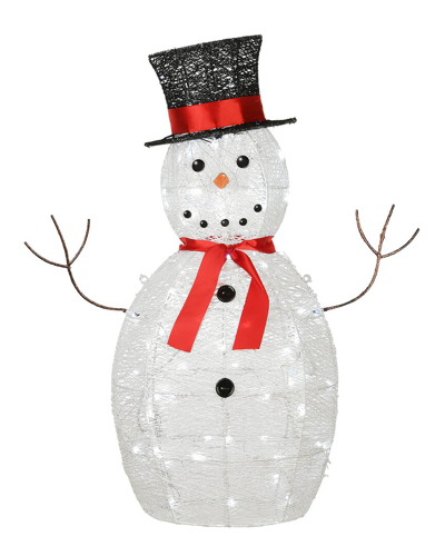 National Tree Company 36in Sisal Snowman With Led Lights In White