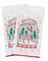 HGTV NATIONAL TREE COMPANY HGTV 18IN SNOW GLOBE HAPPY HOLIDAYS KITCHEN TOWEL SET