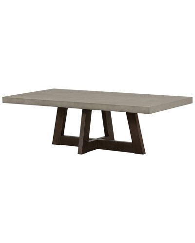 Armen Living Elodieconcrete And Oak Rectangle Coffee Table In Medium