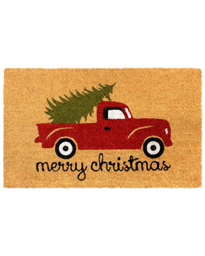 Master Weave Merry Christmas Truck Coir Doormat