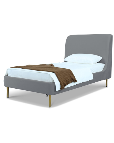 Manhattan Comfort Heather Twin Bed In Grey