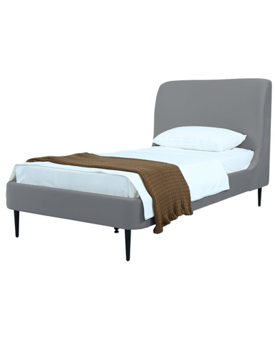 Manhattan Comfort Heather Twin Bed In Grey