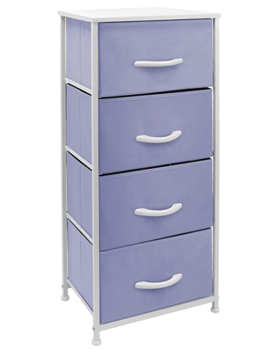 Sorbus Nightstand Chest With 4 Drawers Purple