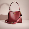 Coach Restored Willow Shoulder Bag In Colorblock In Brass/wine