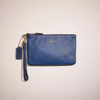 Coach Restored Small Wristlet In Brass/blue