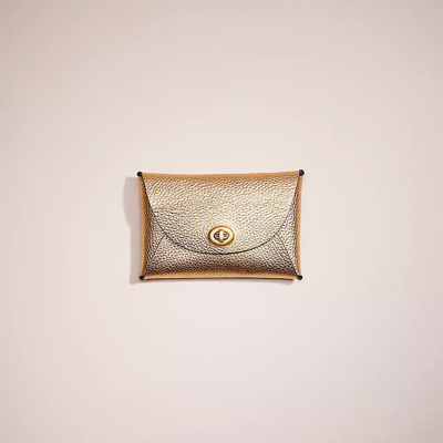 Coach Remade Medium Pouch In Metallic Gold