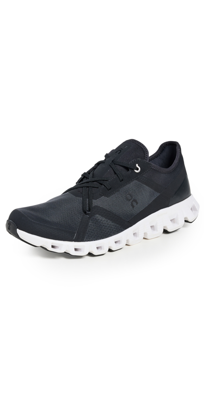 ON CLOUD X 3 AD SNEAKERS BLACK WHITE