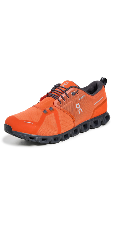 On Orange Cloud 5 Waterproof Sneakers In Flame | Eclipse