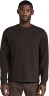 FRAME HEATHER DUOFOLD LONG SLEEVE TEE HEATHER ESPRESSO