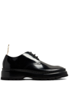 Jacquemus Pavane Patent-leather Derby Shoes In Black  