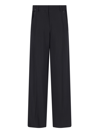 Mugler Pleated-front Straight-leg Trousers In Black  