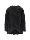 Comme Des Garçons Faux Fur Long Sleeves Top In Black  