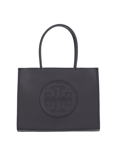 Tory Burch Ella Bio Small Black Shopping Bag In Black  