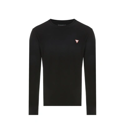 Guess Long-sleeved T-shirt In Black