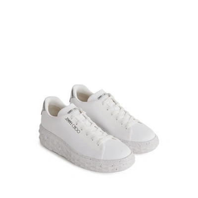 Jimmy Choo Low-top Knit Sneakers In White