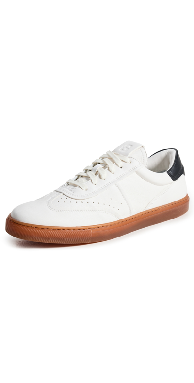 GREATS CHARLIE LOW TOP LEATHER SNEAKERS BLANCO