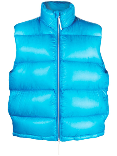Jil Sander Quilted Waistcoat - Men's - Polyamide/feather Down/polyester In Blue