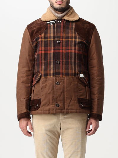 Fay Archive Caban Jacket In Brown