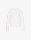 TOTÊME LACE-OVERLAY MOHAIR WOOL-BLEND KNITTED JUMPER