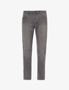 Neuw Mens Graphite Lou Faded-wash Slim-fit Stretch-denim Jeans In Grey