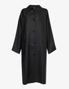 Kassl Editions Original Relaxed-fit Rubberised Coat In Black