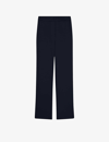 Joseph Womens  Tova Elasticated-waist Silk Trousers In Black