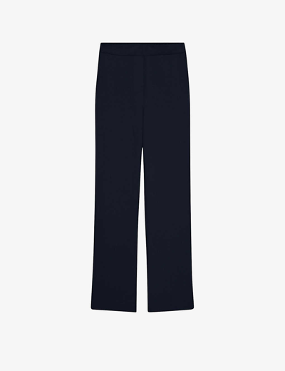 Joseph Womens  Tova Elasticated-waist Silk Trousers In Black