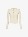 PROENZA SCHOULER POINT-COLLAR RIBBED-KNIT CARDIGAN