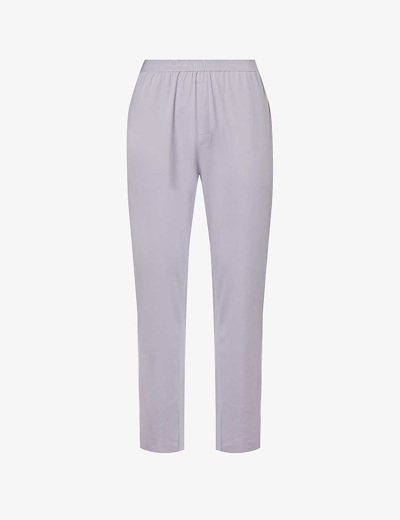 Calvin Klein Mens Dapple Grey Branded-waistband Stretch Cotton-blend Pyjama Bottoms