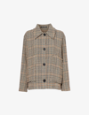 Kassl Editions Distressed Checked Wool-blend Coat In Check Camel
