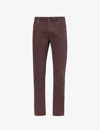Neuw Mens Washed Oxblood Lou Faded-wash Slim-fit Stretch-denim Jeans In Red