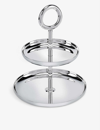 CHRISTOFLE CHRISTOFLE VERTIGO TWO-TIER SILVER-PLATED PASTRY STAND